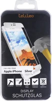 Produktbild von Premium Schutzglas 0,3mm Silber für Apple iPhone 7/8/SE 2020/SE 2022