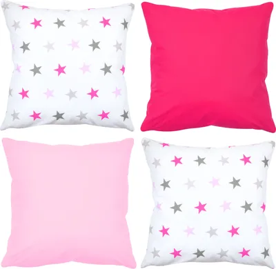 Produktbild von Amilian 4er Set, 50x50 cm 20x20 inch; Dekoratives Kissen, Dekokissen mit Füllung mit Kissenbezug; Sofakissen für Wohnzimmer Kinder Deko