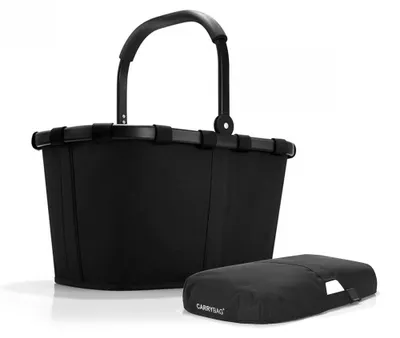 Produktbild von Reisenthel carrybag Frame Black Henkelkorb Einkaufskorb schwarz + Cover schwarz
