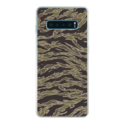 Produktbild von MuchoWow® Handyhülle Schutzhülle Hülle für Samsung Galaxy S10 Lite Camouflage-Muster mit Streifen Silikon Softcase Handy Hülle - Schutz