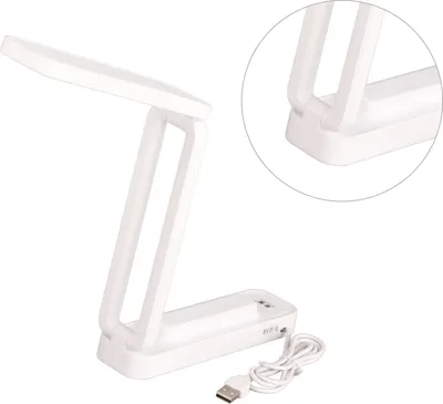 Obrázok produktu pre Stolová lampa Skladacia prenosná zásuvka na mäkké svetlo Stolová lampa pre kanceláriu Domov (947 biely drôt Zásuvka bez batérie )