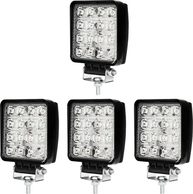 Produktbild von TolleTour 4 Stück 48W LED Arbeitsscheinwerfer Zusatzscheinwerfer Offroad Auto Scheinwerfer 10-30V Kaltweiß Arbeitslicht IP67 Wasserdicht