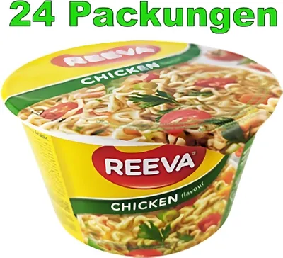Produktbild von Reeva Big Portion Instant Nudeln Huhn 24er Pack (24 x 75g) Instant Nudeln