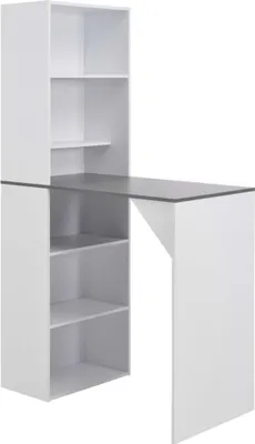 Produktbild von "2026 Promotion" Bartisch mit Schrank Weiß 115x59x200 cm - Esstische CC2805