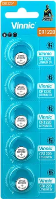 Image de Pile au lithium Vinnic CR1220 - 5 pièces