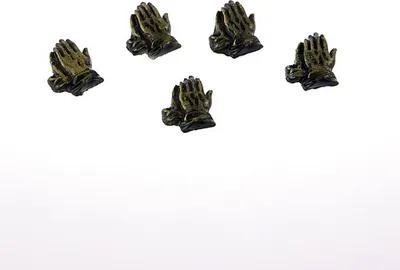 Produktbild von Streudeko „Betende Hände“ / „Gebet“ – Antikgold – ca. 20 mm – 24 Stück
