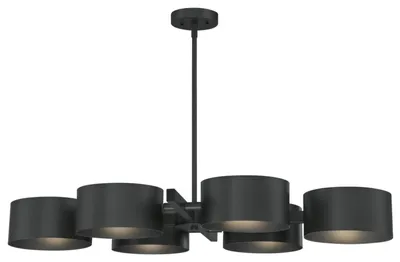 Produktbild von Westinghouse Zaro, Festmontage, Schwarz, Schwarz, CE, Reach, RoHs, 6 Glühbirne(n), E27
