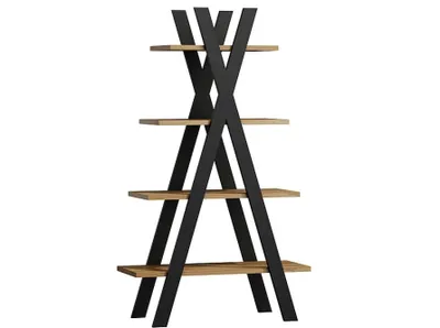 Produktbild von KARPO 3 Standregal – Eiche/dunkelbraun