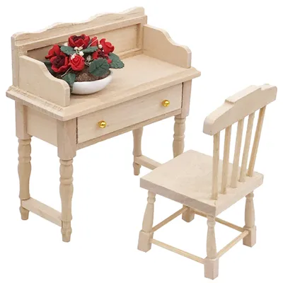 Image de Bureau de maison de poupée, bureau de maison de poupée, bureau en bois de maison de poupée, meubles de maison de poupée, meubles de salon de maison de poupée, miniatures de maison de poupée, accessoires de maison de poupée, meubles de maison de poupée à l'échelle 1:12