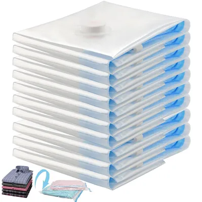 Produktbild von Vakuumbeutel für Kleidung 10er Set 60x40cm Platzsparer Kompressionsbeutel wiederverwendbar