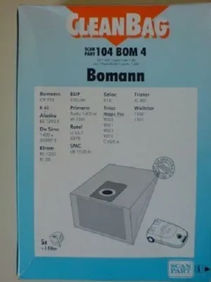 Produktbild von CleanBag Staubsaugerbeutel 104BOM4 für Bomann