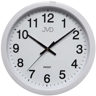 Produktbild von JVD HP611.1 Wanduhr Quarz analog rund weiß leise ohne Ticken