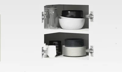 Produktbild von Küchenschrank Kalmar Hochglanz Weiß 57 x 57 x 40 cm Hängeschrank für Badezimmer Küche Wäscheraum
