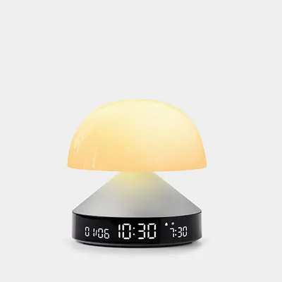 Zdjęcie produktu dla Budzik Lexon Design MINA z symulacją wschodu słońca - Nowoczesny, wielokolorowy zegar do każdego wnętrza.