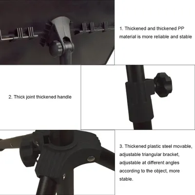 Produktbild von Tragbarer Metall-Notenständer, abnehmbare Musikinstrumente für Klavier, Violine, Gitarre, Blatt, Schwarz