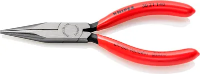 Produktbild von Knipex langbeckzange Länge 140mm poliert Griffe mit Kunststoff überzogen flachrunde Backen SB - 30 21 140 SB