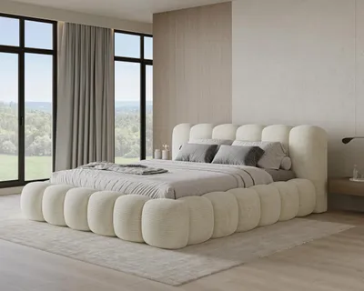 Produktbild von Chilly Möbel Design Polsterbett Stone Cord Stoff Beige 140x200 cm mit Stauraum Poso 100