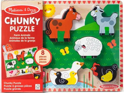 Produktbild von Bauernhof-Puzzle für Kleinkinder, Lernspiel, 8 Teile