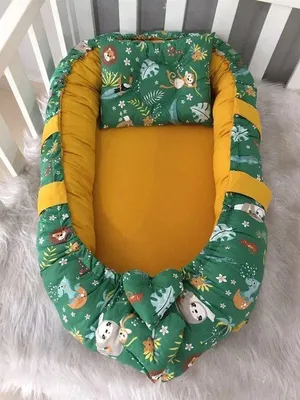 Image de SNS Baby - Nid pour bébé et oreiller - Coton - Antibactérien