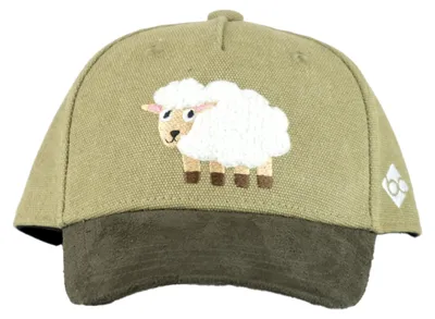 Produktbild von Bavarian Caps Baseballcap "Schaf" für Kinder mit Velour Besatz und Snapback-Verschluss, grün, Gr. Einheitsgröße
