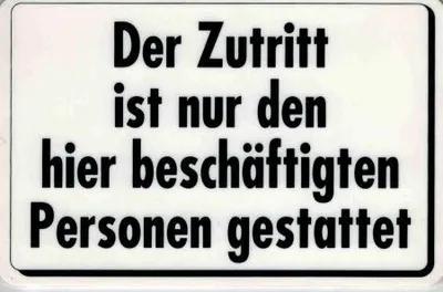 Produktbild von Schild - DER ZUTRITT IST... - Gr. 15 x 9,5 cm - 308150