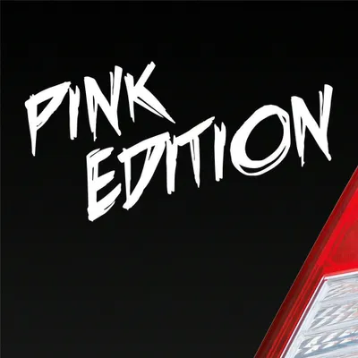 Produktbild von Auto Aufkleber Pink Edition Auto Car Tuning Motorrad 15x7 cm Weiss Glanz Sticker Heckscheibenaufkleber