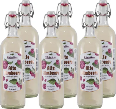 Produktbild von Raunikar Alte Himbeere Obstbrand (6 x 1,0L)