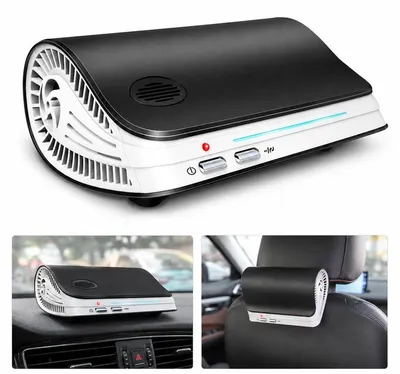 Produktbild von Auto Luftreiniger HEPA Aktivkohle Filter, Mini Luftreiniger 12V USB mit Duftfunktion für Fahrzeug
