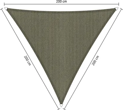 Immagine prodotto di SHADOW COMFORT 2 x 2 x 2 m Tenda da sole triangolare Desert Storm Stesso lato