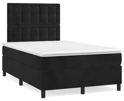 Obrázok produktu pre vidaXL Box spring posteľ s matracom čierna 120x190 cm zamat