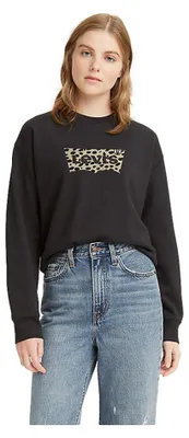 Produktbild von Levi's Damen Graphic Standard Crewneck Pullover Sweatshirt, Batwing Leopard Cavi