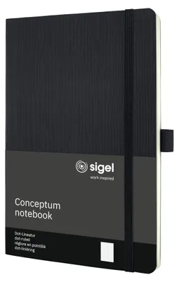 Produktbild von SIGEL CO309 Notizbuch Conceptum, Softcover, ca. A5, dotted, schwarz, 194 S.