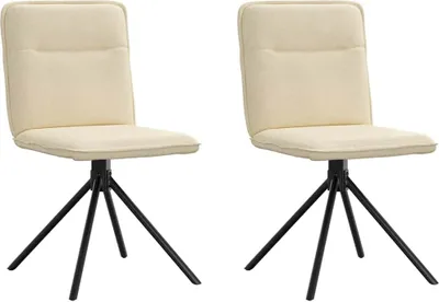 Produktbild von Esszimmerstühle 2 Stk. Creme Stoff