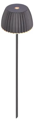 Produktbild von Briloner Gartenleuchte mit Erdspieß Kabellos 80,5cm 1,5W 150lm 2700K Warmweiß IP44 Spritzwasserschutz Anthrazit - Spießleuchte Garten Balkon Terrasse