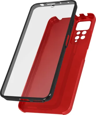 Immagine prodotto di Avizar, custodia protettiva per la parte anteriore e posteriore dello Xiaomi Redmi Note 11 / Note 11s, colore rosso