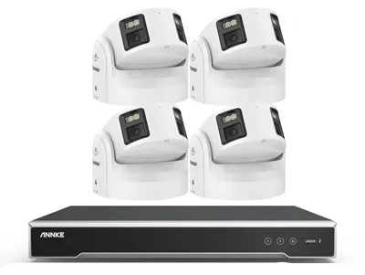 Image de Système de sécurité IP – Enregistreur NVR 8 canaux et 4 caméras – 8 MP Ultra HD – Vision nocturne jusqu'à 40 mètres – Indice de protection IP67