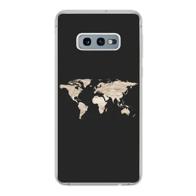 Produktbild von MuchoWow® Handyhülle Schutzhülle Hülle für Samsung Galaxy S10e Weltkarte - Heu - Braun Silikon Softcase Handy Hülle - Handy