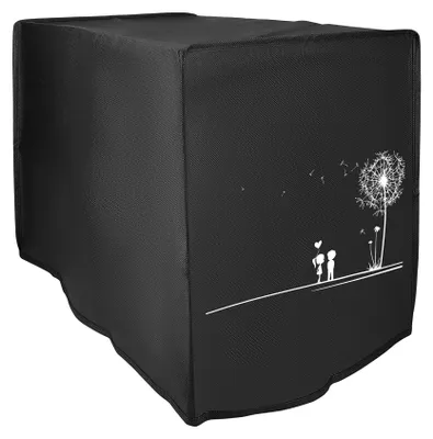 Produktbild von kwmobile Hülle kompatibel mit Ninja Double Stack XL (9,5L) Schutzhülle - Heißluft Fritteuse Abdeckhaube Case - in Weiß Schwarz Pusteblume Love