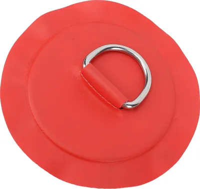 Zdjęcie produktu dla Łatka z pierścieniem D, wielofunkcyjna okrągła podkładka do łodzi z PVC i stali nierdzewnej do nadmuchiwanego kajaka, pontonu, czerwona