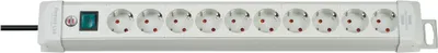 Produktbild von Brennenstuhl Premium-Line Steckdosenleiste 10-fach lichtgrau 3m H05VV-F 3G1,5, 1955500100