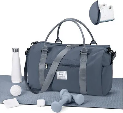 Produktbild von WEPLAN Sporttas, Damen und Herren, Sporttaschen mit Schuhfach, Reisetasche, Trainingstasche, Fitness-Tasche für das Fitnessstudio, Sporttasche für Damen