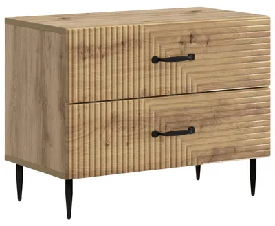 Image de vidaXL Table de chevet en chêne Artisan 62 x 34,5 x 47,5 cm, bois d'ingénierie