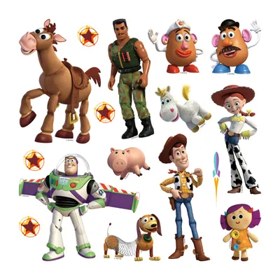 Immagine prodotto di Tatuaggio da parete Disney Toy Story beige, verde e giallo - 600235 - 30 x 30 cm