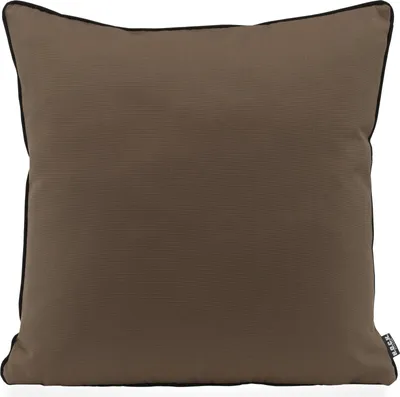 Produktbild von H.O.C.K. Classic Uni Outdoor Kissen 50x50cm PIPE tabacco mit Keder schwarz
