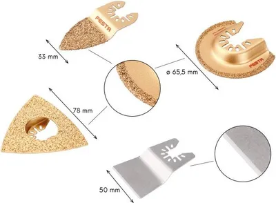Immagine prodotto di Set di utensili per smerigliatrice oscillante FESTA 4 pezzi