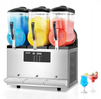 Zdjęcie produktu dla Komercyjna Maszyna Do Kruszonego Lodu Slushy 3X12L Do Lodziarni Na Imprezy