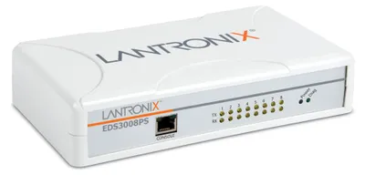 Produktbild von Lantronix EDS3008PS Device Server - Neu - 512 MB - Verdrilltes - 1 x Netzwerk (RJ-45) - 8 - 10/100/1000Base-T - Gigabit-Ethernet - Desktop, Wandmontierbar