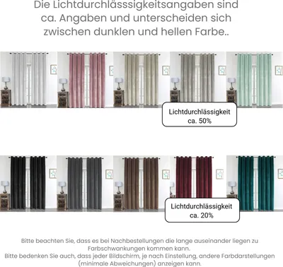 Produktbild von Vorhang Ösenschal Samt Blickdicht 140 (B) x 245 (L) Vorhänge Gardine Gardinen mit Ösen Ösenaufhängung Hellbraun 1er Pack