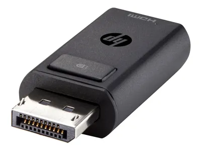 Produktbild von HP Adapter, DisplayPort auf HDMI 1.4, Stecker, Buchse, Schwarz, Indonesien, Windows 10, Windows 11, ChromeOS