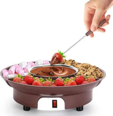 Produktbild von Schokobrunnen, Elektrisch Schokofondue Schokoladenfondue Schmelztopf Käse Dessert Party Familie